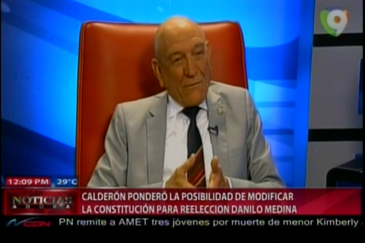 Rafael Calderon Ponderó La Posibilidad De Modificar La Constitución Para La Reelección De Danilo Medina