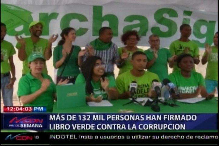 Más De 132 Mil Personas Han Firmado El Libro Verde Contra La Corrupción