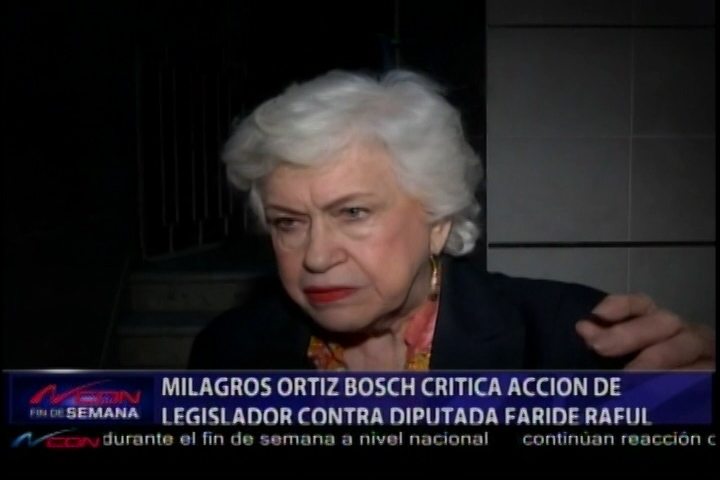 La Dirigente De PRM Milagros Ortiz Bosch Critica Acción Contra Diputada Faride Raful