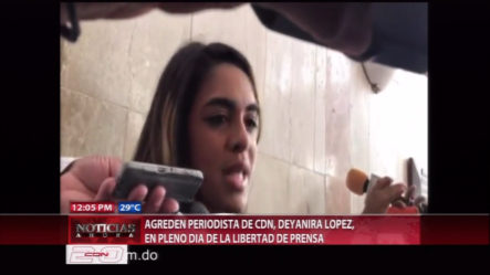 Más Detalles Sobre La Agresión A La Periodista De CDN Deyanira Lopez En El Palacio De Justicia De Santiago