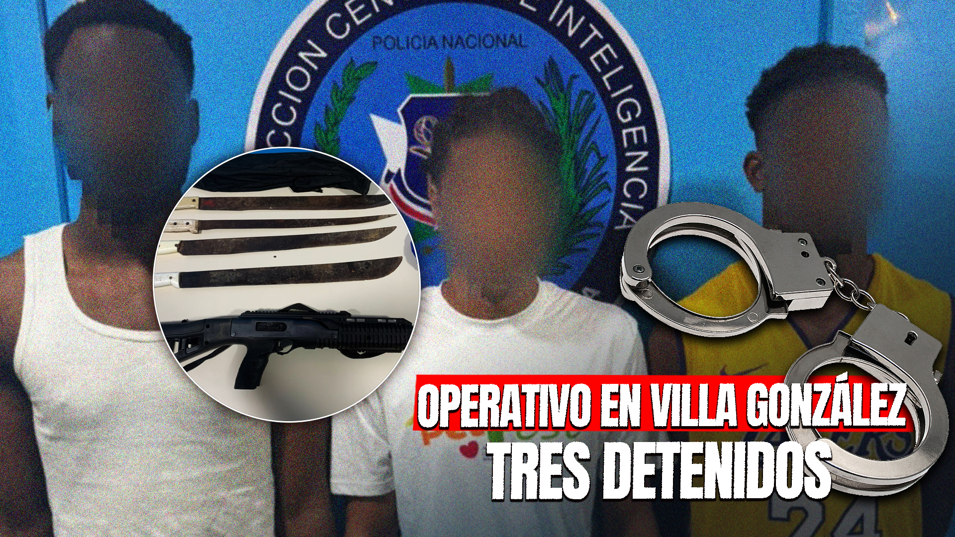 Incautan Fusil Ilegal, Armas Blancas Y Sustancia Ilícita Durante Allanamientos En Villa González