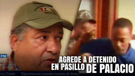 Hombre AGREDE Detenido En Pasillo De Palacio De Justicia Del DN