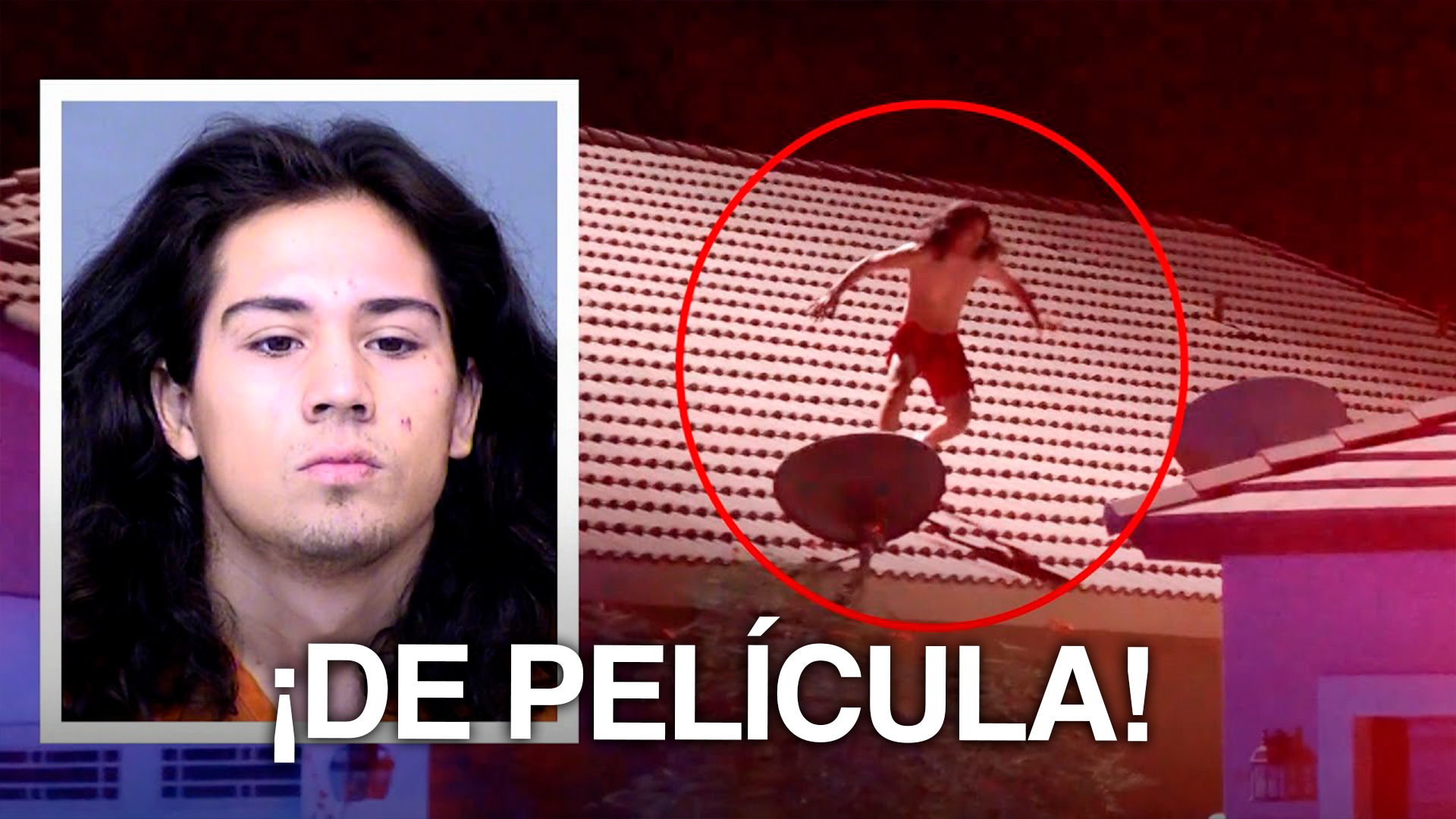 ¡FUGA DE PELÍCULA!  Hombre Salta Por Los Tejados Y Termina Atrapado Por Un PERRO