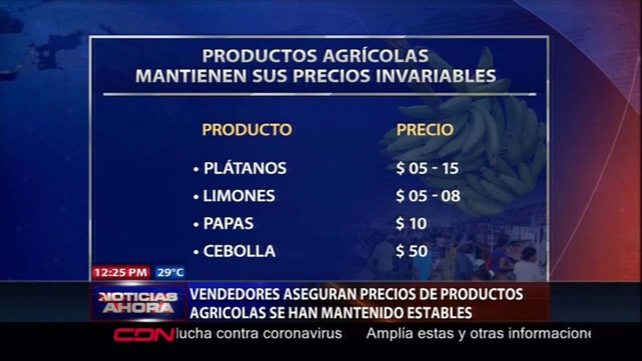 Vendendores Aseguran Que Los Precios De Productos Agrícolas Se Han Mantenido Estables