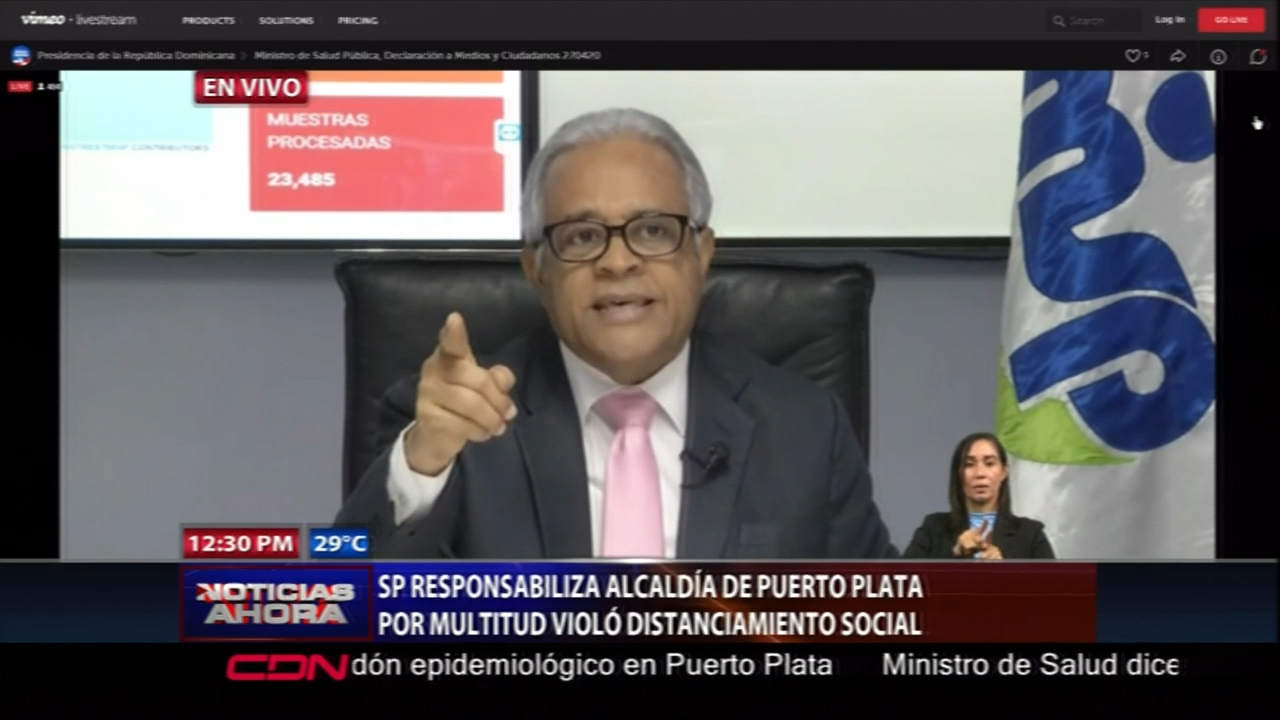 Salud Pública Responsabiliza Alcaldía De Puerto Plata Por Violar Distanciamiento Social