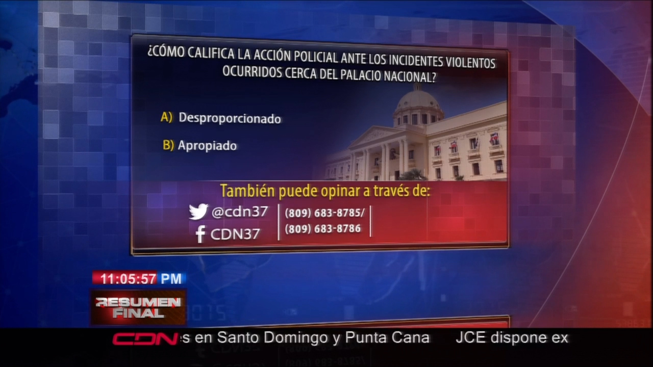 Como Califica La Acción Policial Ante Los Incidentes Violentos Ocurrido Cerca Del Palacio Nacional