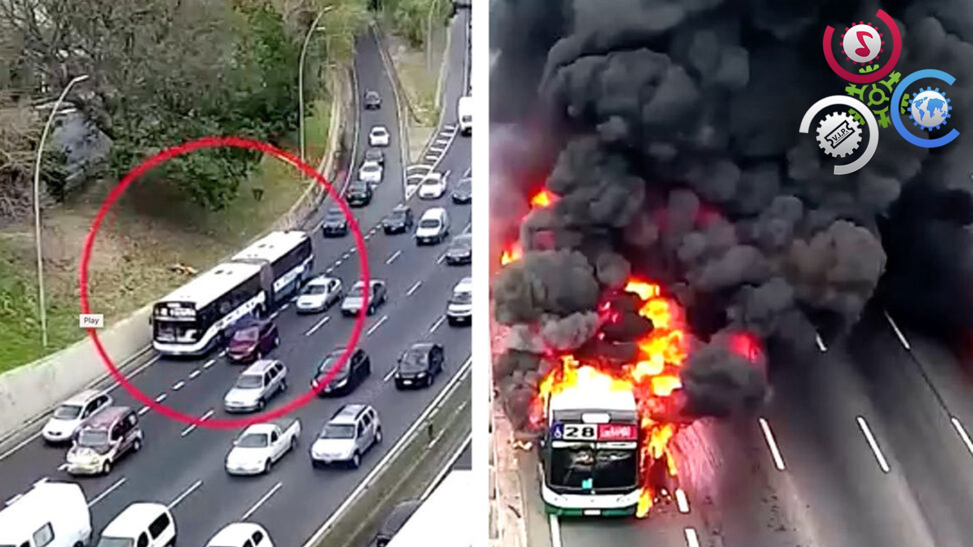 Pasajeros Corren Por Sus Vidas De Un Bus En Llamas En Argentina