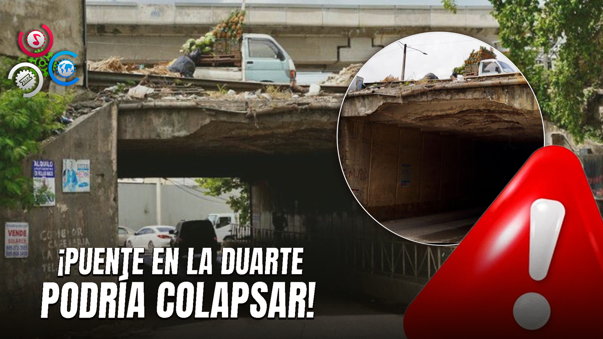 Kilómetro 13 De La Duarte: Paso A Desnivel Muestra Signos De Colapso Inminente