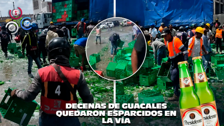 Patana De Cervecería Presidente Se Vuelca Cerca De Plaza De La Bandera