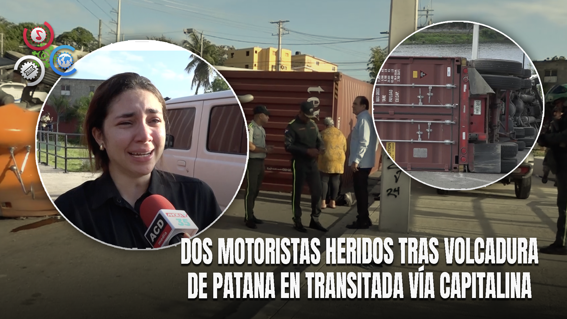 Patana Se Vuelca En La Francisco Del Rosario Sánchez Y Deja Dos Motoristas Heridos