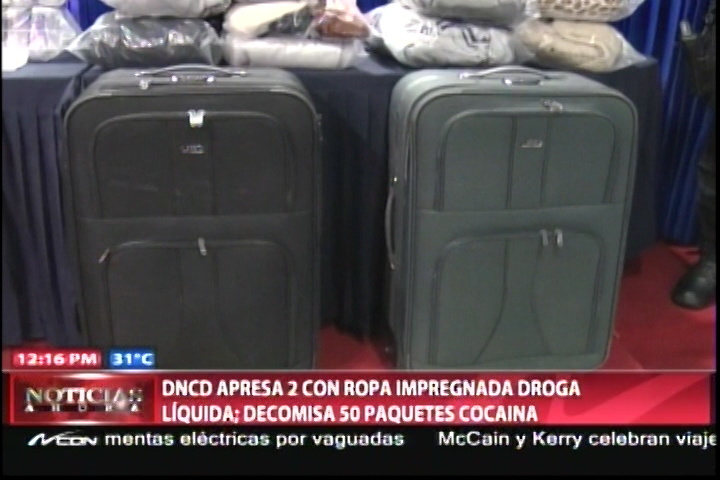 DNCD Apresa 2 Peruanas Con Ropa Impregnada Con Heroína Líquida En Punta Cana