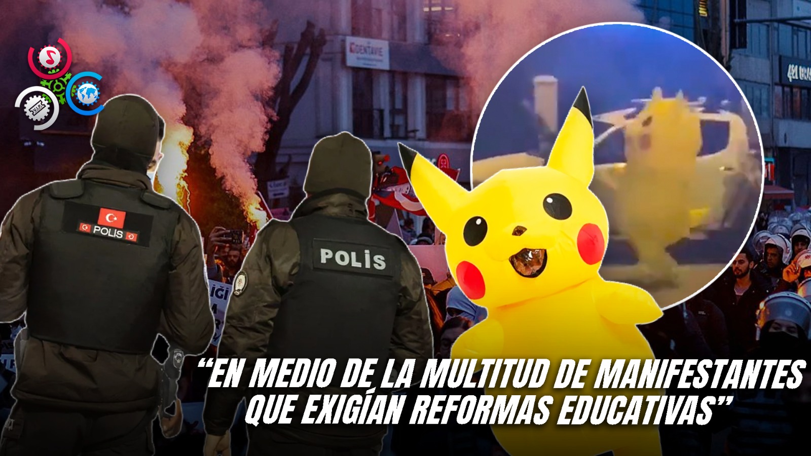 ¡Viral! Pikachu Huye De La Policía En Durante Fuertes Protestas En Turquía