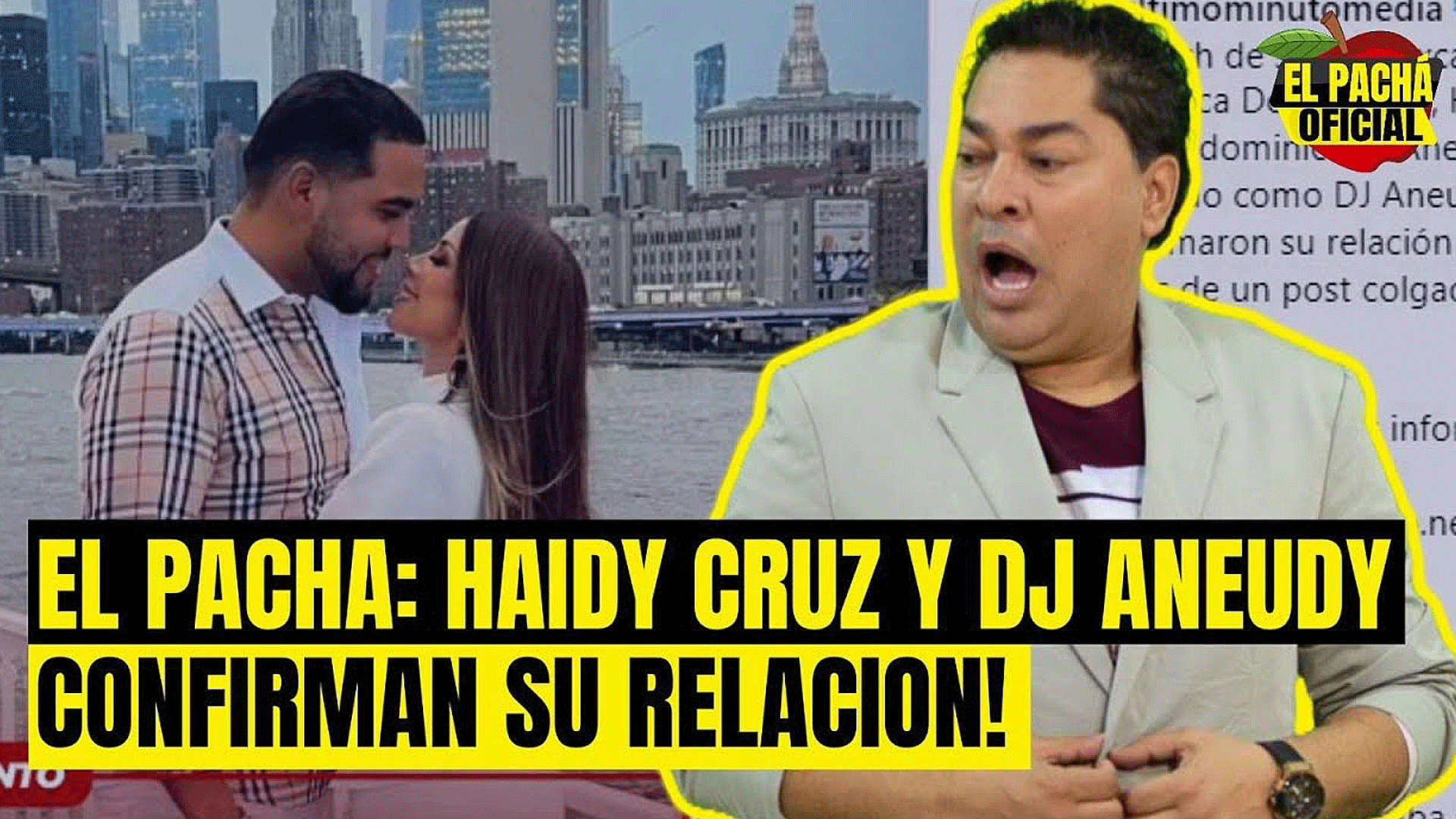 EL PACHA OFICIAL : HAIDY CRUZ Y DJ ANEUDY CONFIRMAN SU RELACION