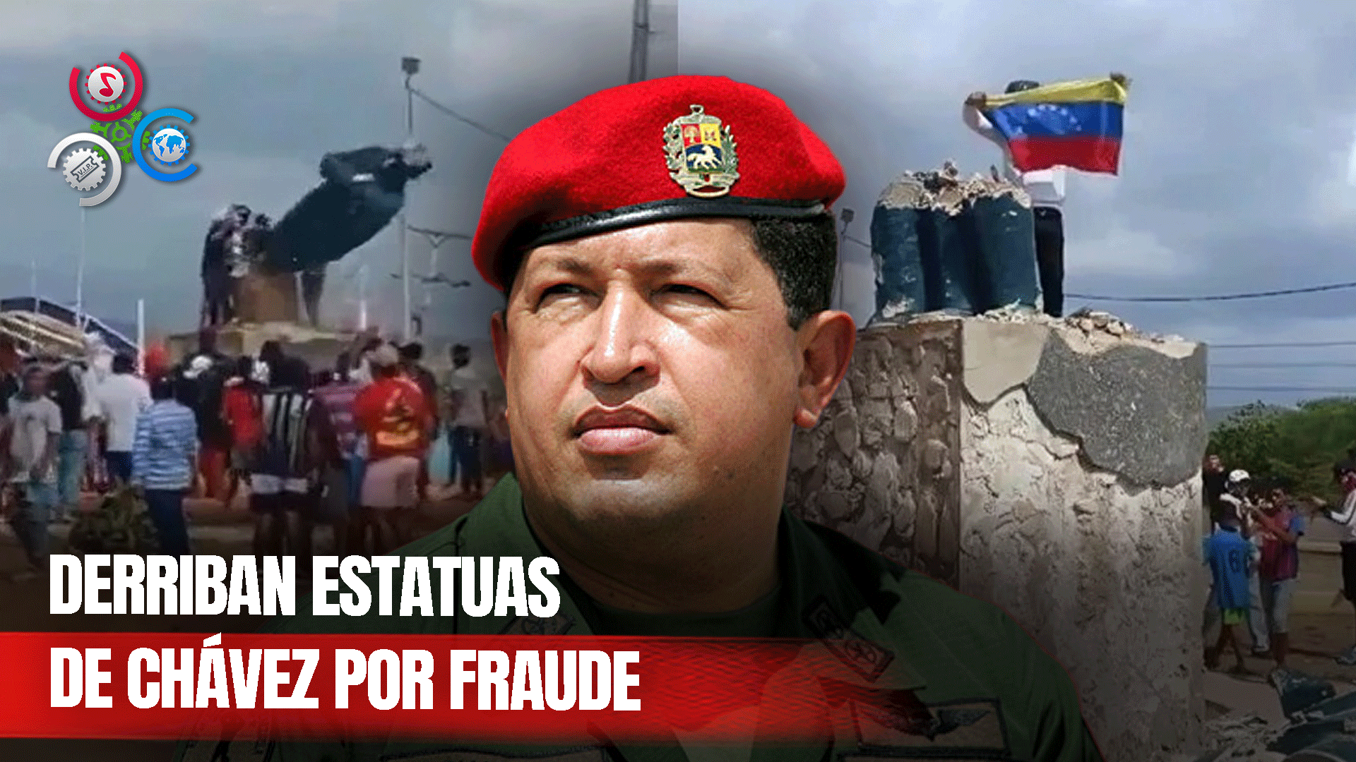 Venezolanos Protestan Denunciando Fraude Y Derriban Estatuas De Hugo Chávez