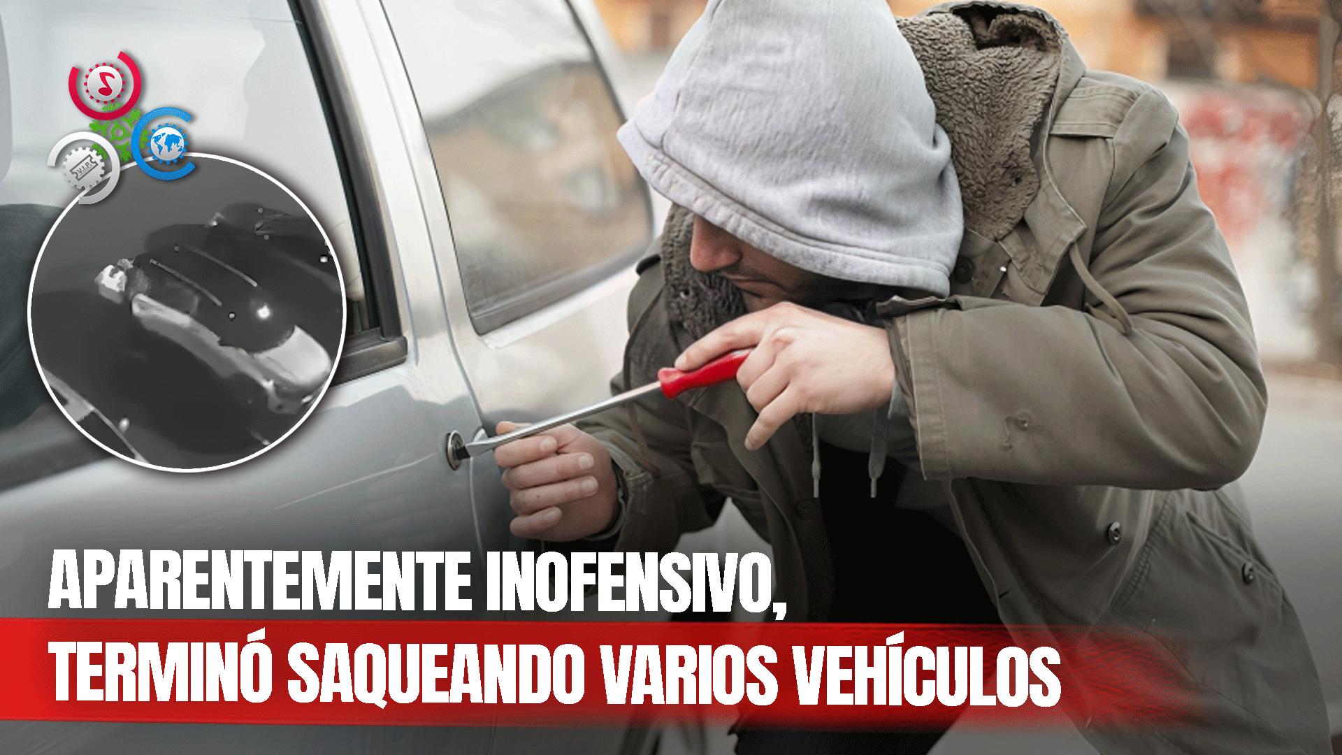 Iba Caminando Normal, Pero Al Final Robó Objetos De Varios Vehículos