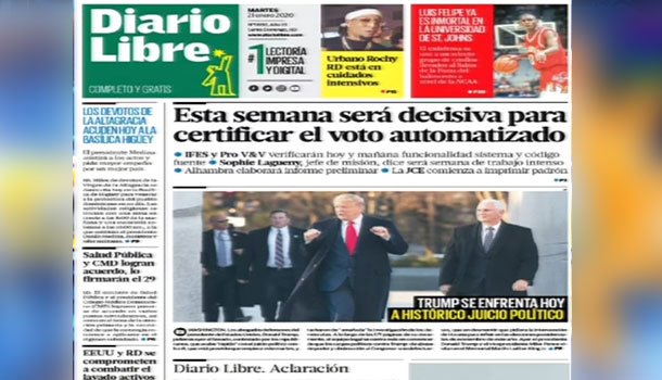 Las Principales Informaciones En Las Portadas De Los Periódicos En El Día De Hoy 21 De Enero Del Año 2020