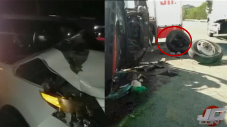 Dos Accidentes Ocurridos En La Autopista Joaquín Balaguer Al Atravesarse Con Una Vaca