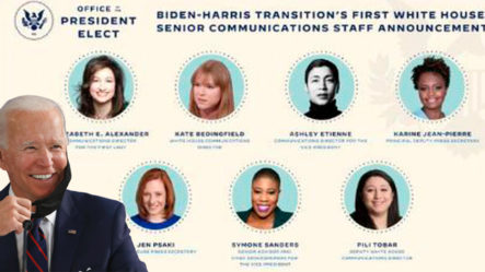 Joe Biden Declara Su Equipo De Comunicadores Del Nuevo Gobierno Será Totalmente Femenino