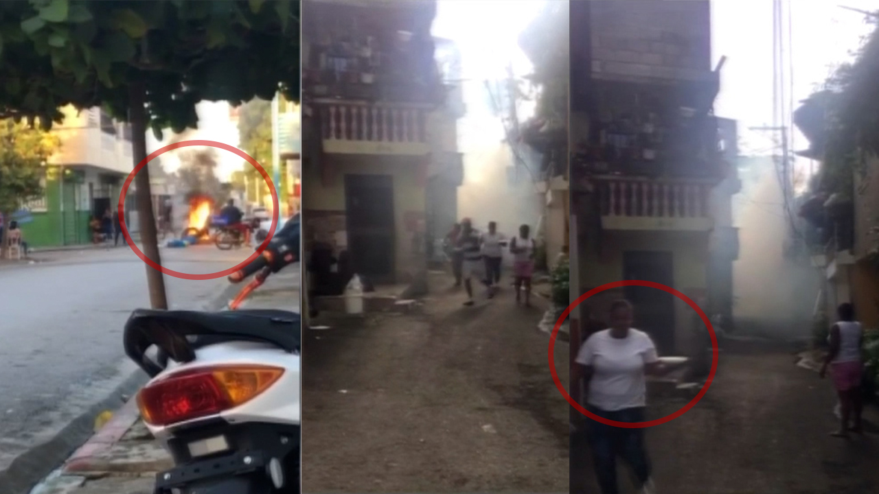 Queman Gomas En Nagua Porque La Policía Interrumpió Un ‘concinao’ En Pleno Toque De Queda