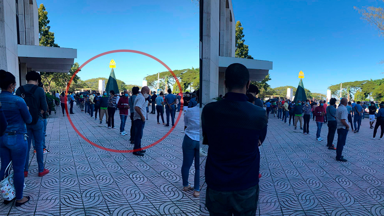 Grandes Filas En El Gran Teatro De Santiago Para La Realización De Pruebas Rápidas