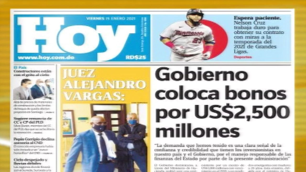 Las Principales Portadas De Los Periódicos En El Día De Hoy 15 De Enero Del 2021