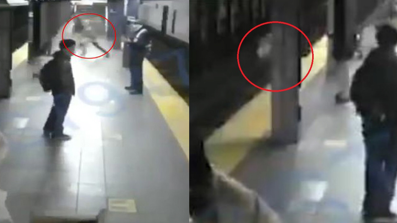 ¡Empujan A Mujer En Los Rieles Del Metro Y Se Salva De Milagro!