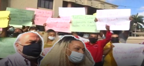 Familia Respalda En El Palacio De Justicia Al Coordinador De Aduanas De Santiago, Acusado De Violación Sexual