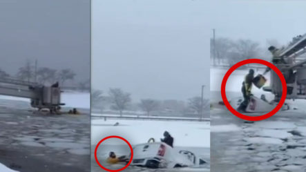 Dos Personas Casi Mueren Congelados Luego De Que Su Camioneta Se Hundiera En El Agua