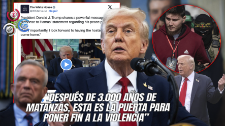 Presidente Trump Asegura Que Hamás Está Listo Para “una Paz Duradera” Y Pide A Israel Detener Bombardeos Sobre Gaza