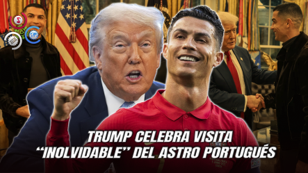 Presidente Trump Celebra Con Entusiasmo La Presencia De Cristiano Ronaldo En La Casa Blanca