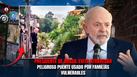 Presidente De Brasil Se Rehúsa A Cruzar Puente Improvisado En Zona Pobre Durante Visita Comunitaria
