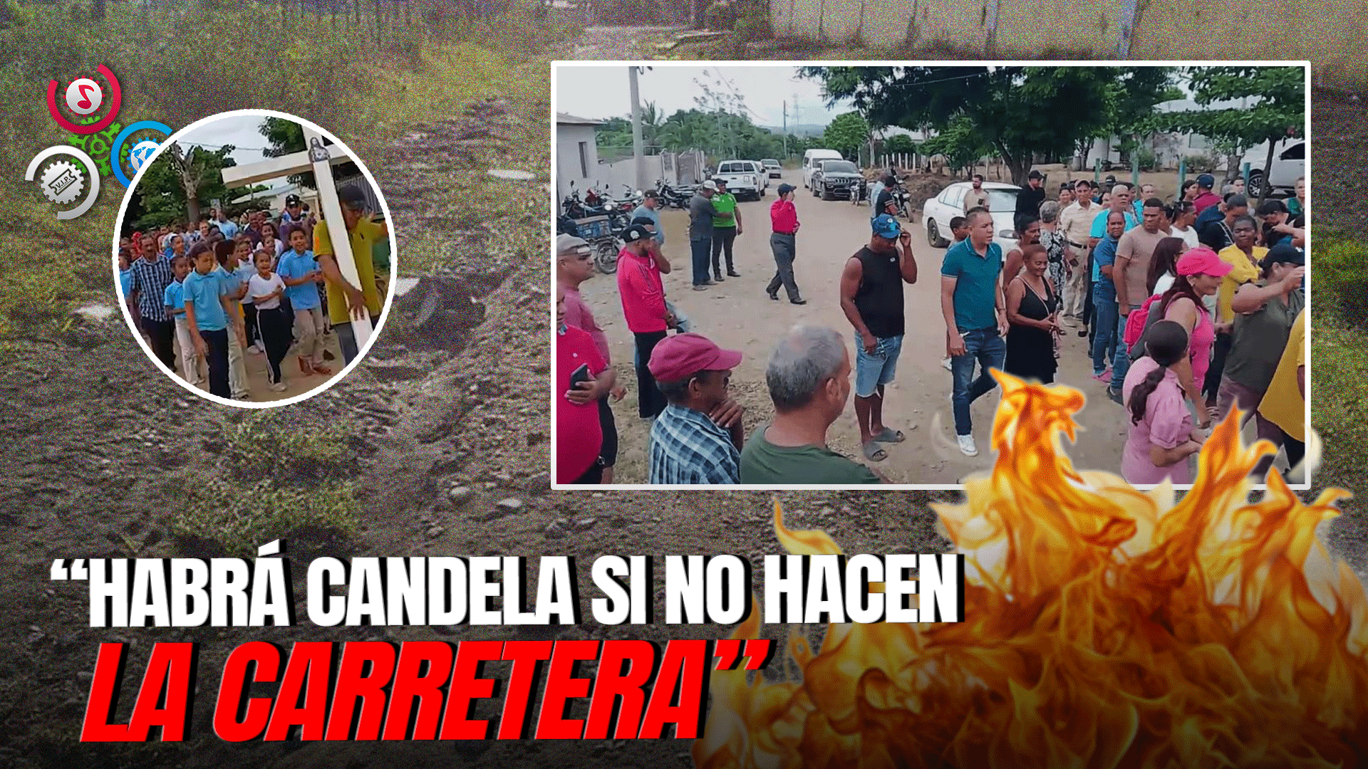 Protestan Por Mal Estado De Carretera En Finca De Aciba, Santiago