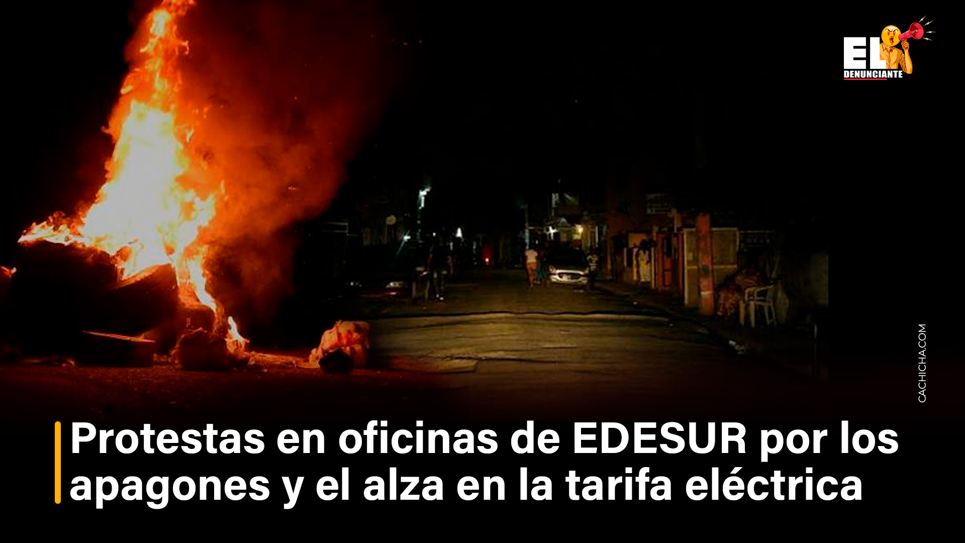 Protestas En Oficinas De EDESUR Por Los Apagones Y El Alza En La Tarifa Eléctrica