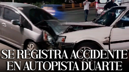 Se Registra Accidente En Autopista Duarte, Afortunadamente No Hubo Heridos