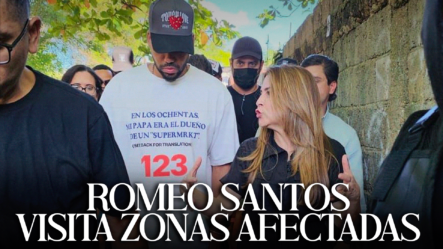 Romeo Santos Y Alcaldesa Carolina Mejía Recorren El Sector La Arenita