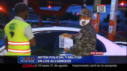 Retén Policial Y Militar En Los Alcarrizos