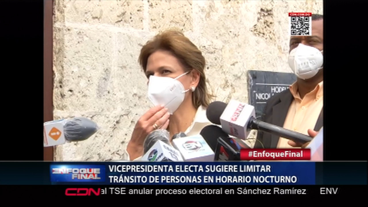 Vicepresidenta Electa Sugiere Limitar Transito De Personas En Horario Nocturno