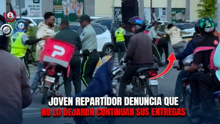 Repartidor Rompe En Llanto Durante Fuerte Intervención De Agentes De La DIGESETT