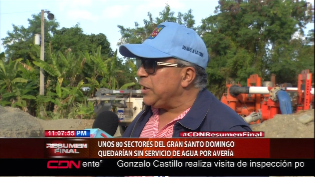 Unos 80 Sectores Del Gran Santo Domingo Quedarían Sin Servicio De Agua Por Avería