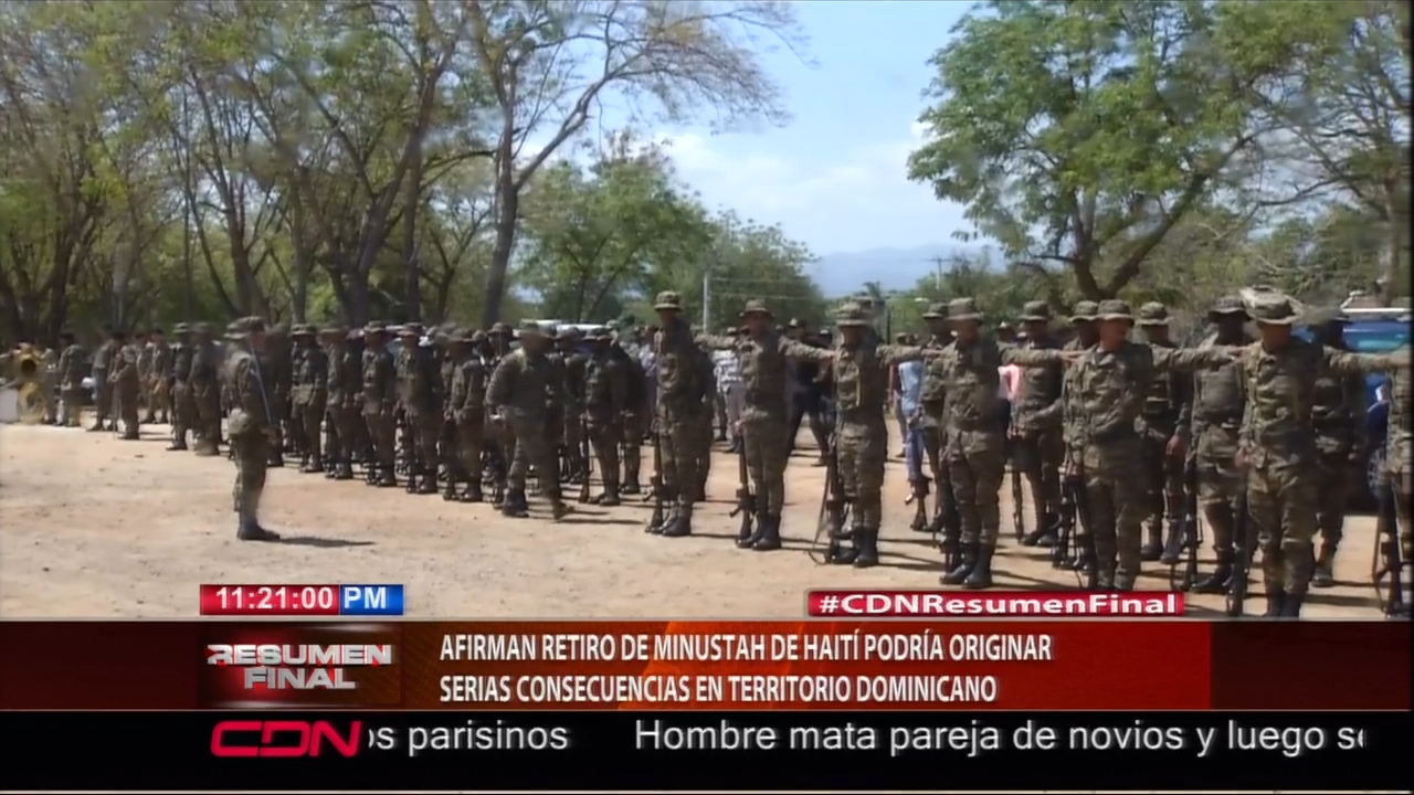 Afirman Retiro De Minustah De Haití Podría Originar Serias Consecuencias En Terreno Dominicano