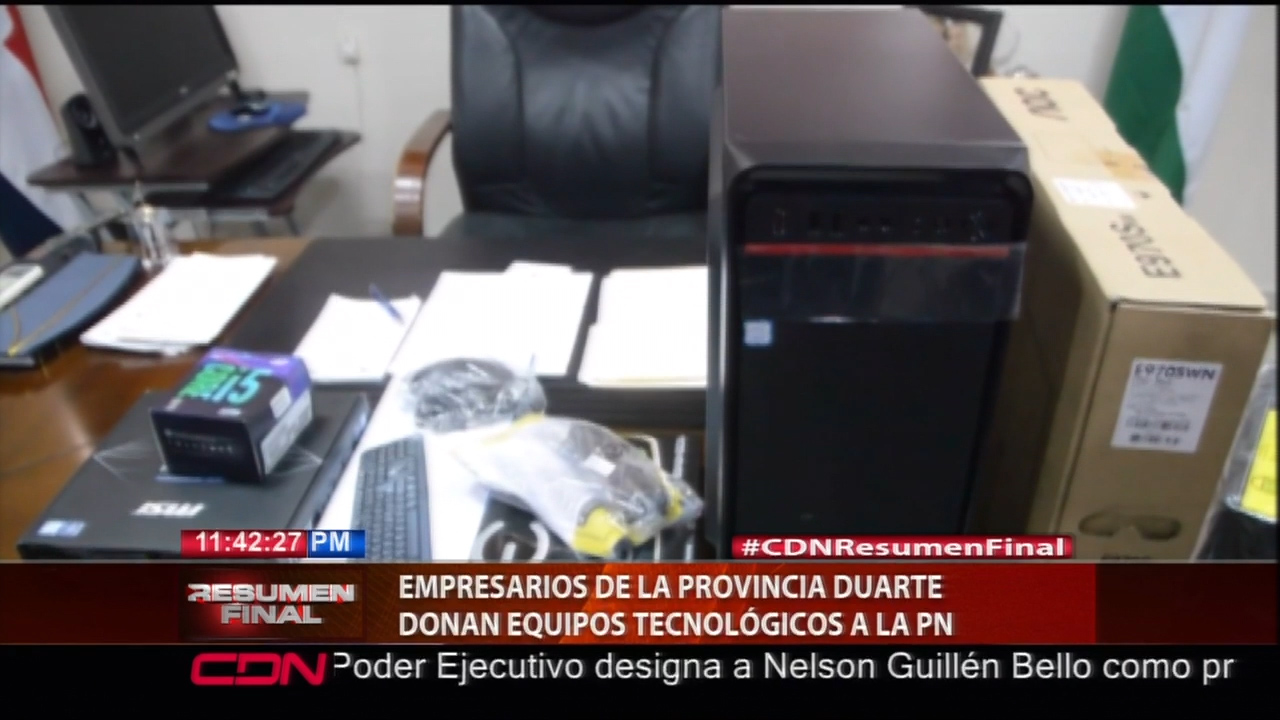 Empresarios De La Provincia Duarte Donan Equipos Tecnológicos A La PN