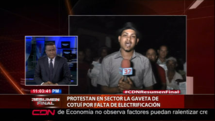 Protestan En Sector La Gaveta De Cotuí Por Falta De Energía Eléctrica Y Facturas Elevadas