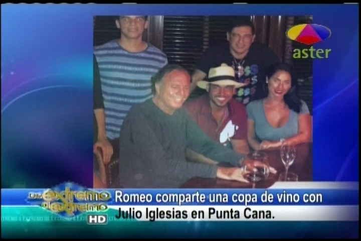 Farándula Extrema: Romeo Santos Comparte Copa De Vino Con Julio Iglesias