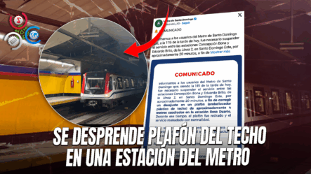 Plafón Se Desploma En Plena Hora Pico Del Metro De Santo Domingo