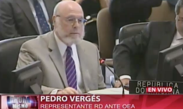 Representante De RD Pedro Vergés Defiende El País Ante La OEA