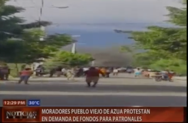 Moradores Pueblo Viejo De Azua Protestan En Demanda De Fondos Para Patronales #Video