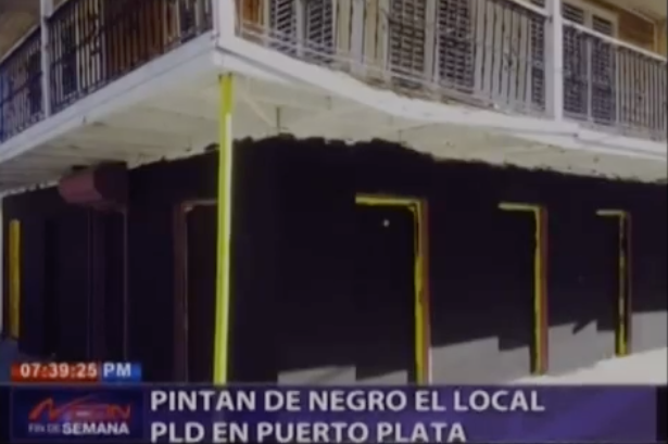 Pintan De Negro Local PLD En Puerto Plata #Video