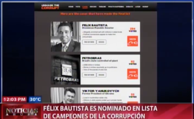 Félix Bautista Es Nominado En Lista De “campeones” De La Corrupción #Video