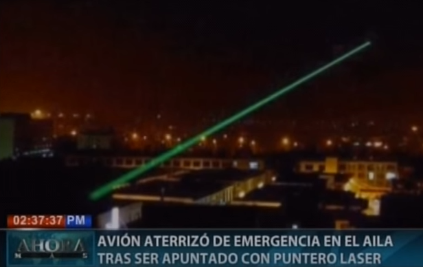 Avión Aterrizó De Emergencia En El AILA Tras Ser Apuntado Con Puntero Laser #Video