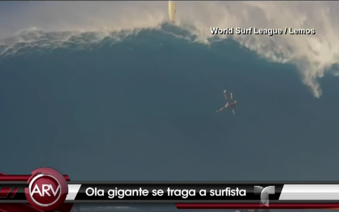 Captado En Video Momento En Que Gigantesca Ola Se Traga A Un Surfista #Video